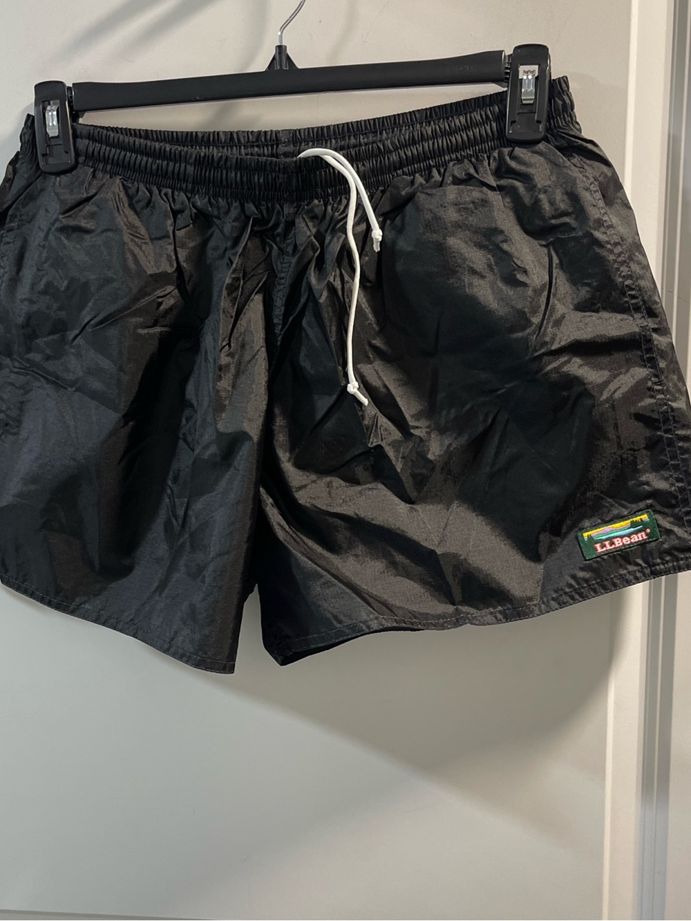 L.L. Bean Black Men's Athletic Shorts with Drawstring